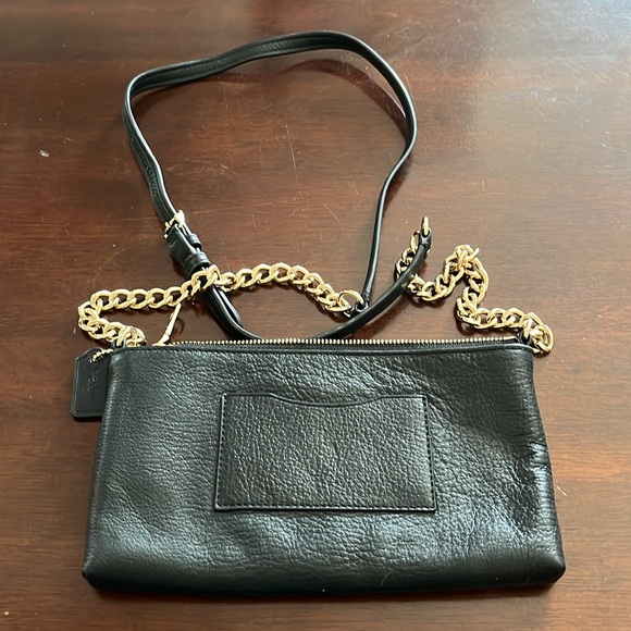 Divorce Sale! Coach black leather small cross body with gold hardware - Picture 3 of 5